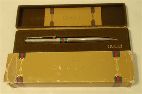 gucci sterling silver pen in green box|gucci pen for sale .